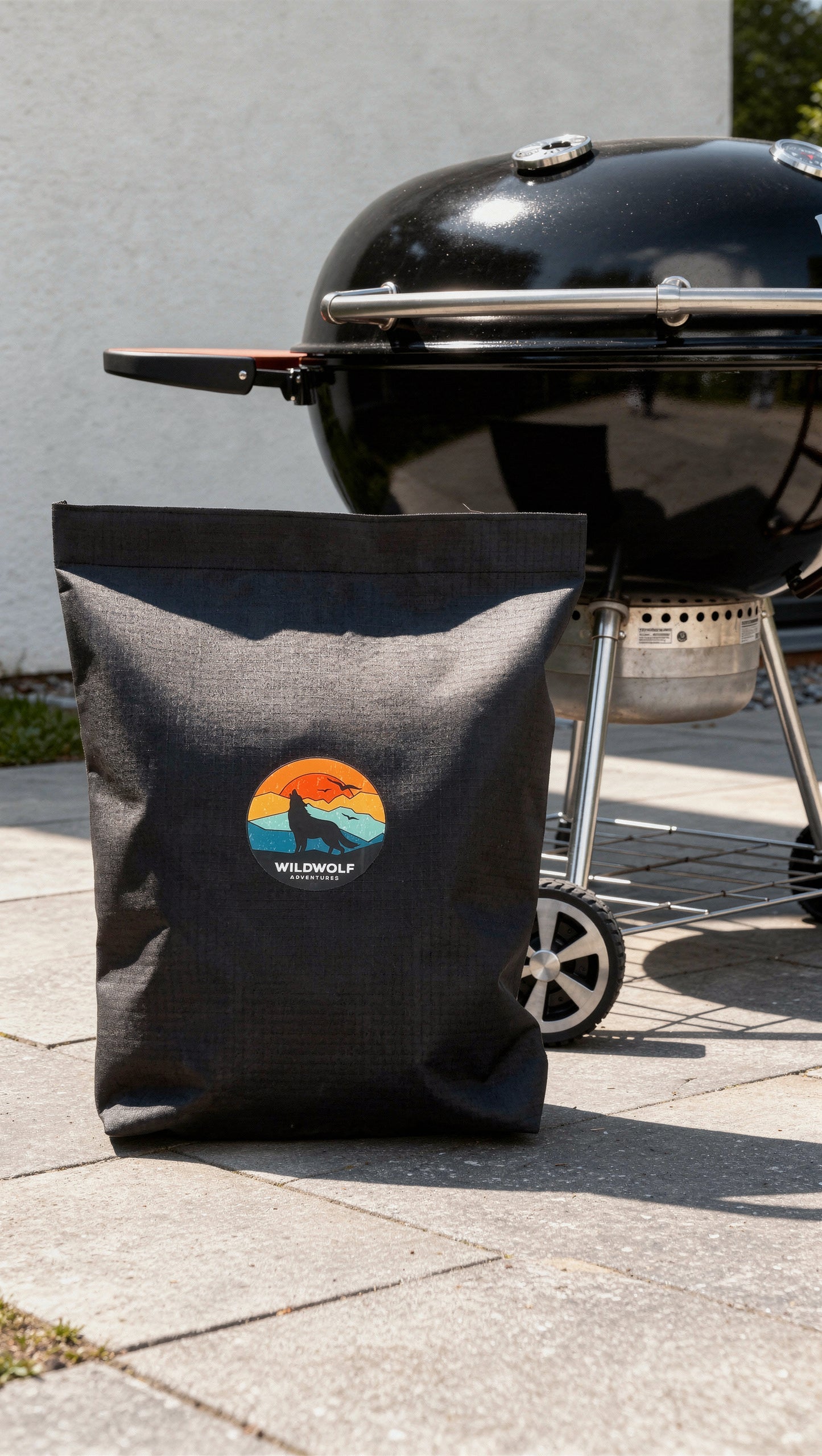 durable ripstop black charcoal bag perfect for beach, home or outdoor bbq wild wolf adventures cairo egypt