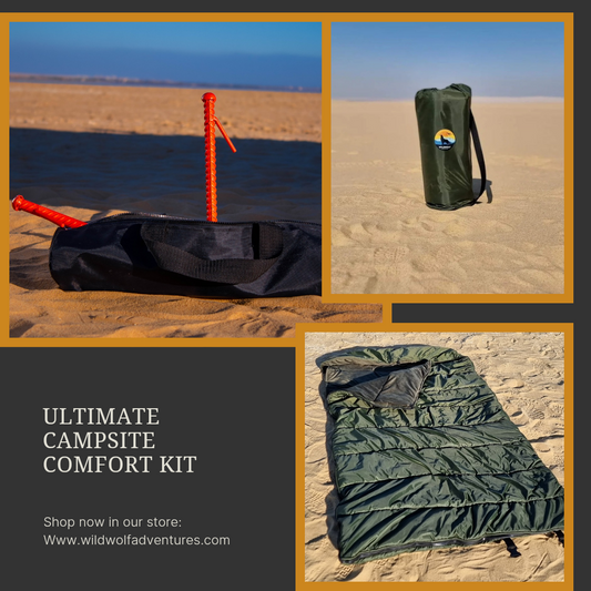 camp site comfort kit wild wolf adventures egypt camping gear