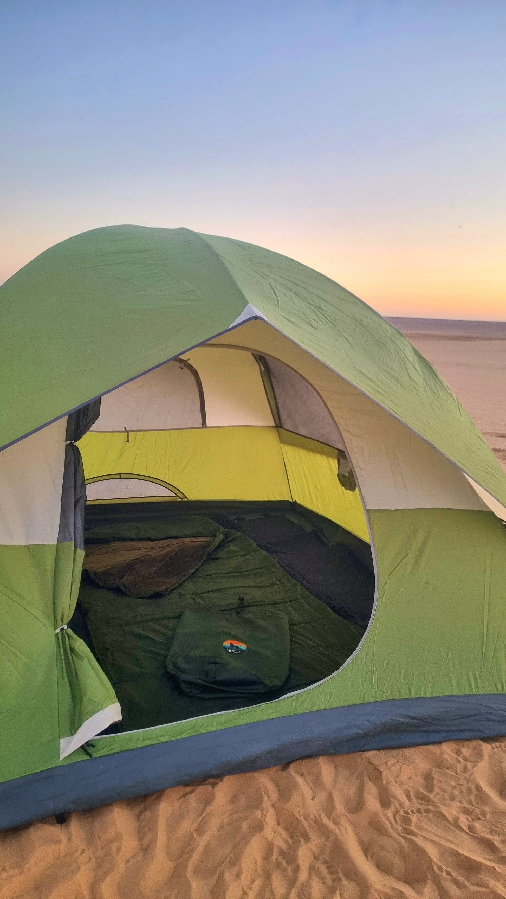 Camping hiking trekking sleeping bag Cairo Wild Wolf Adventures Egypt durable waterproof fleece cozy warm