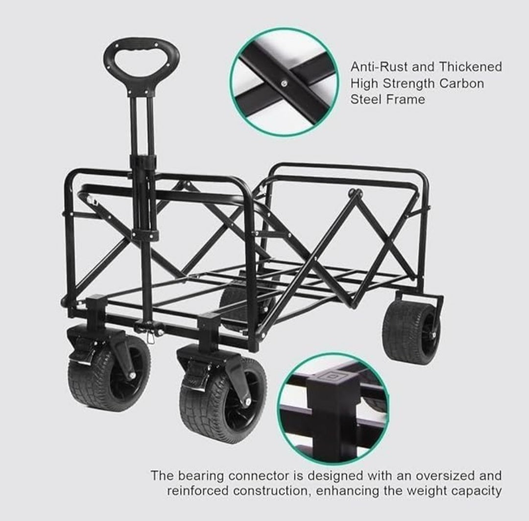 Big fold-able camping trolley cart wild wolf adventures Wild Wolf Adventures
