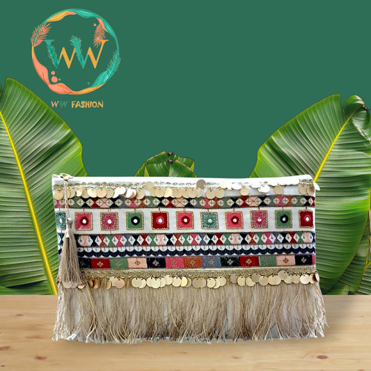 gypsy gold fringe clutch bag online shop wild wolf beach wear