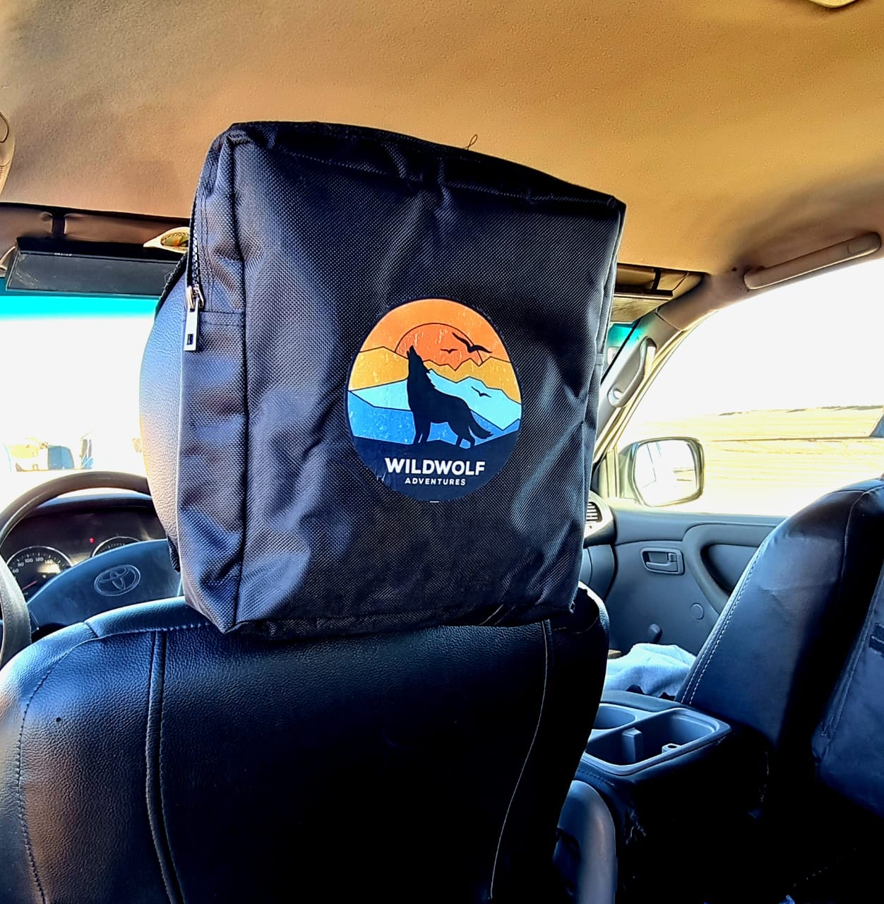 head-rest bag off-road gear Egypt Adventure Organizer Pack Wild Wolf Adventures car organiser