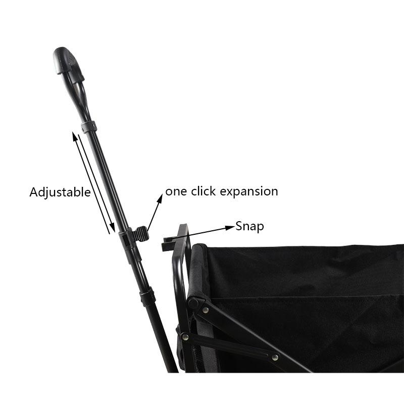 outdoor wagon handle adjustable durable easy to use steel powder coated wild wolf karteen