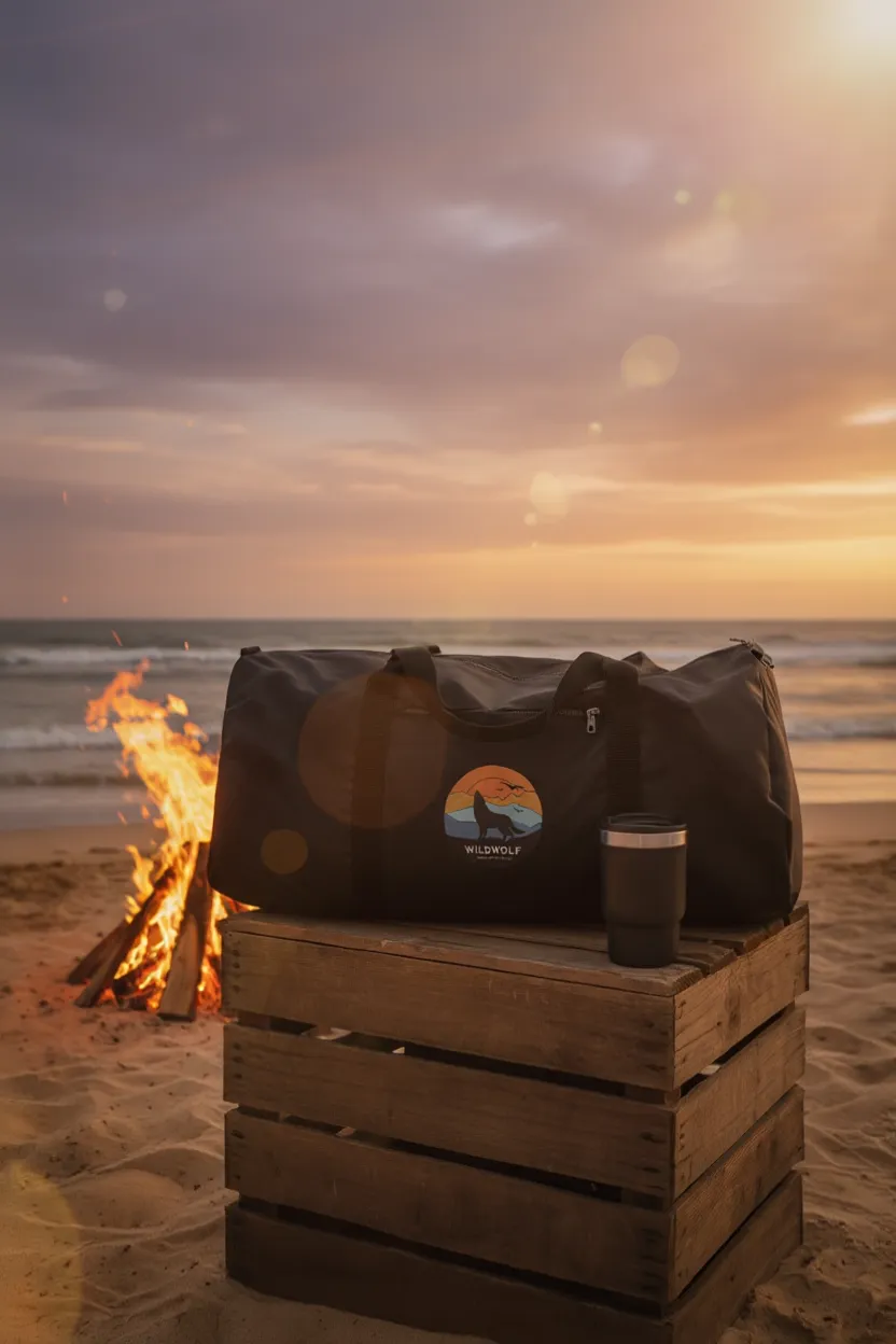 Camping gear duffle bag durable black waterproof wild wolf adventures cairo egypt