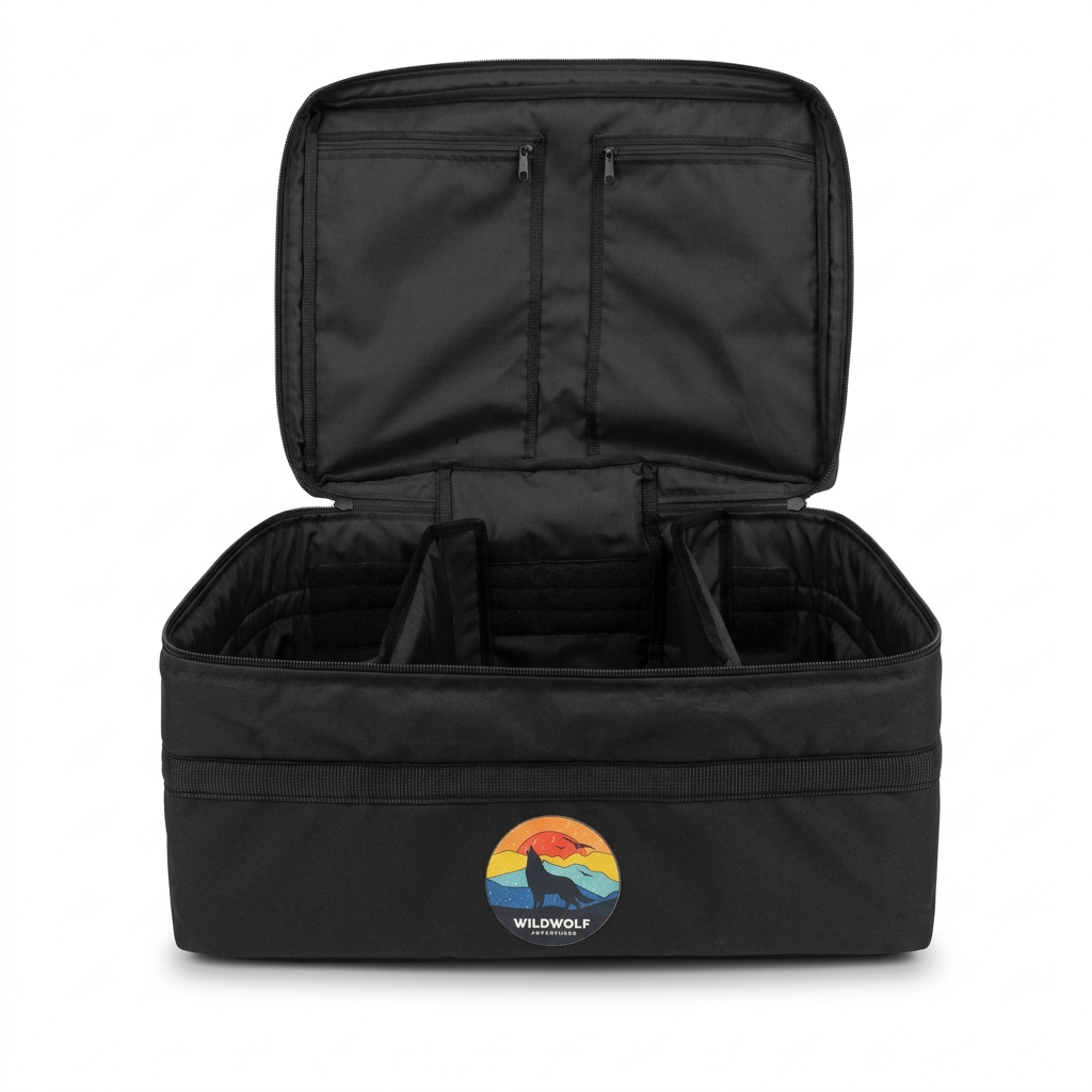waterproof padded durable soft storage box for camping overlanding 4x4 safari and for car organization wild wolf adventures cairo egypt fayoum white desert siwa