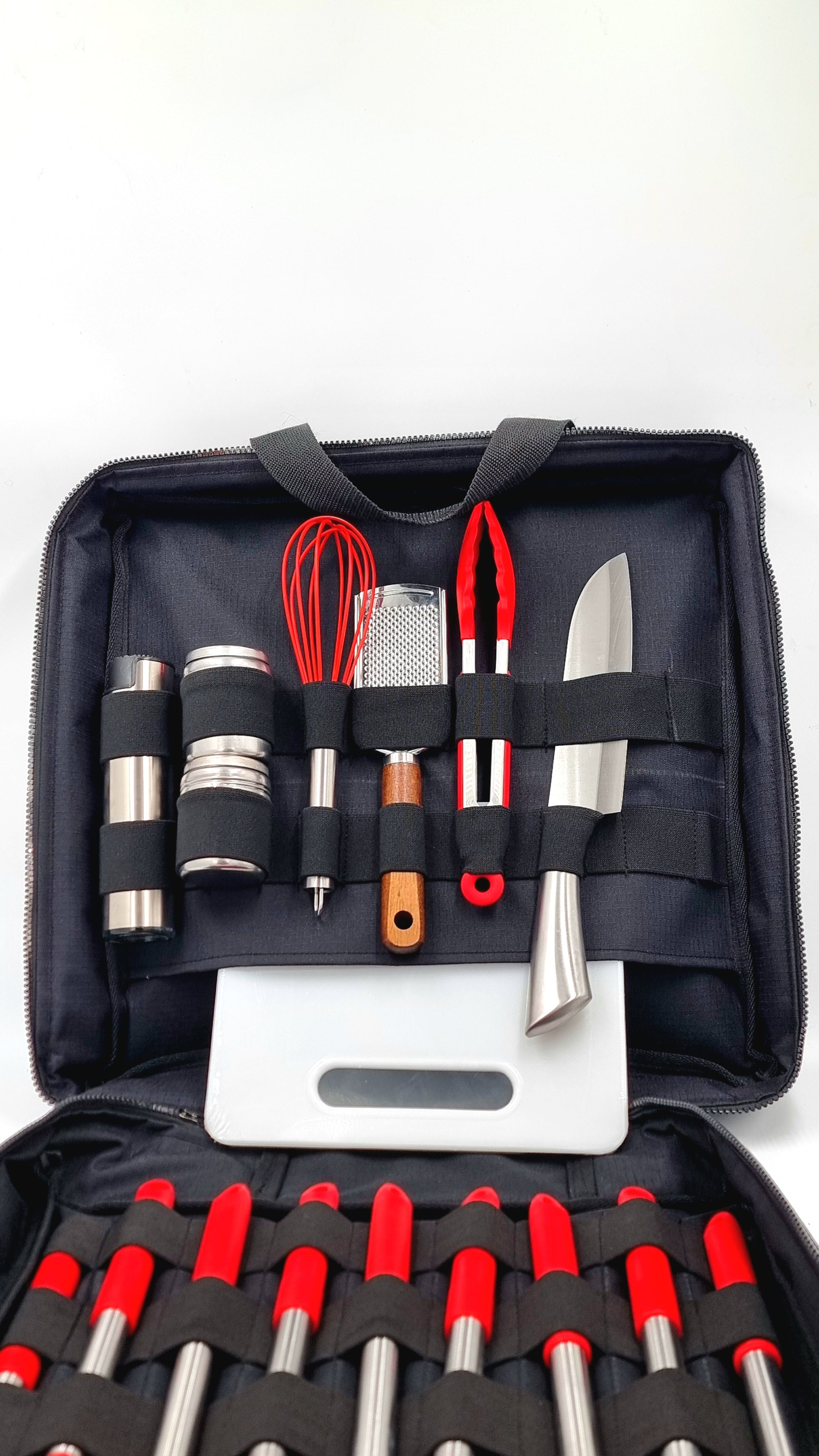 bbq cooking set cutting board chef knife oil sprayer whisk happy cooking egypt wild wolf adventures