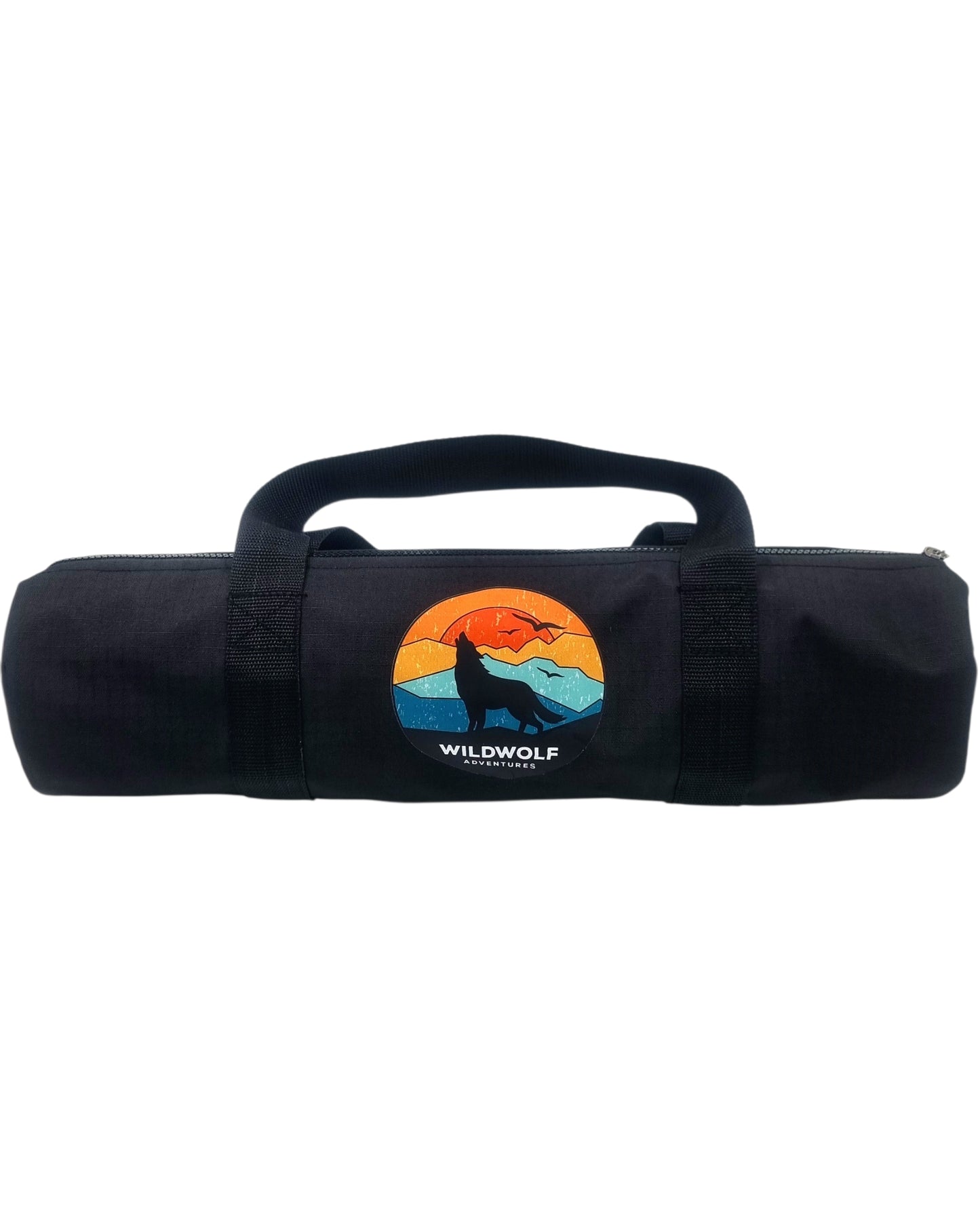 black waterproof pegs bag durable ripstop material for camping hiking and outdoor activities wild wolf adventures