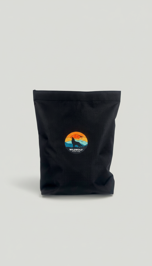 durable black charcoal bag for carrying and storing charcoal perfect for beach and outdoor trips wild wolf adventures cairo egypt