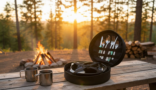 Egypt camping plates forks outdoor dining set Wild Wolf Adventures spoon knife 