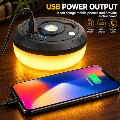power bank feature to charge the phone from the camping light battery wild wolf adventures gouna