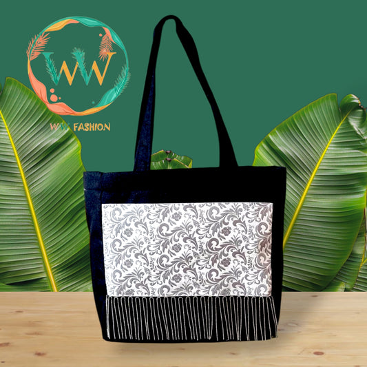 Noir Bloom Tote Bag
