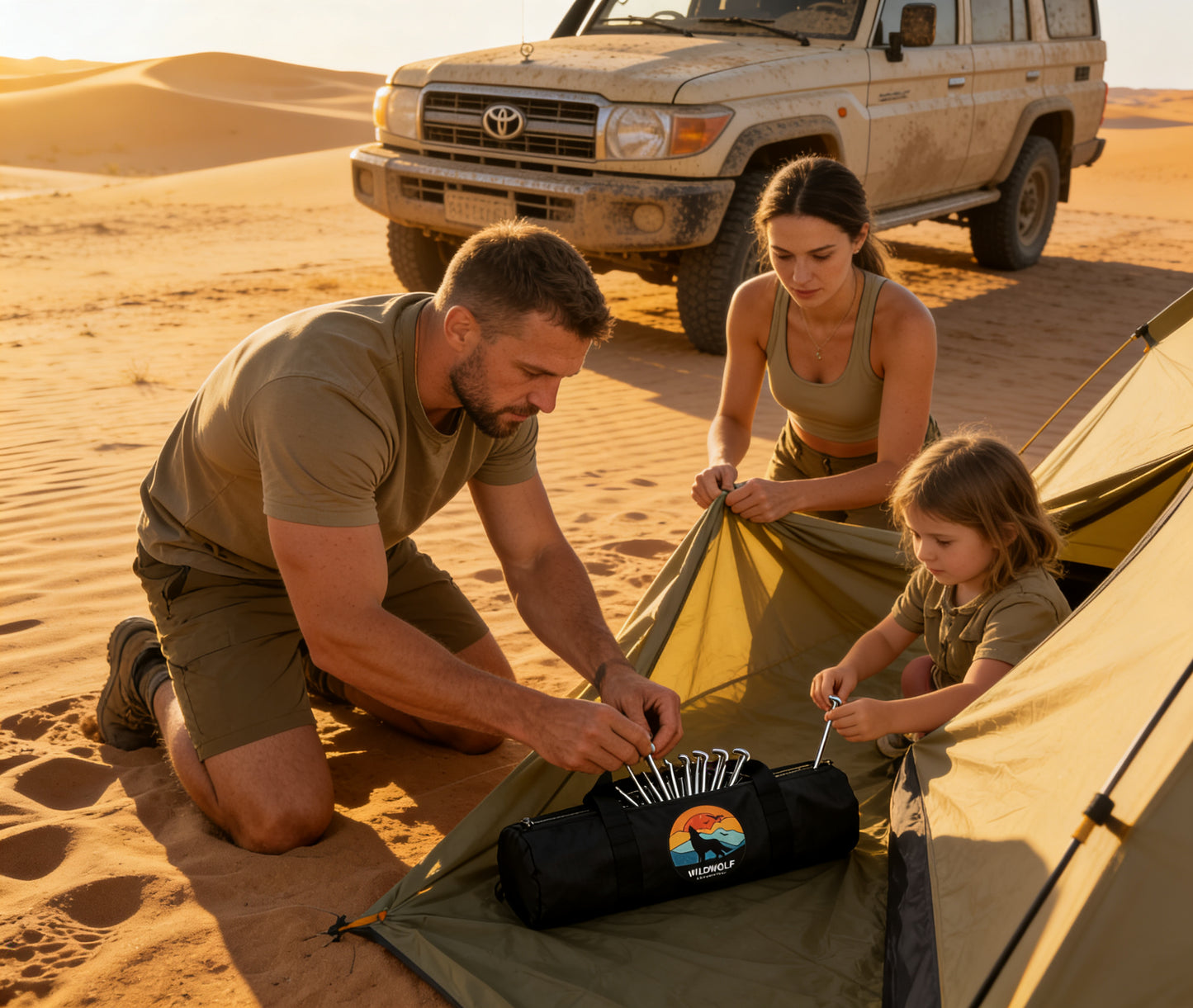 black tent pegs bag durable waterproof for camping hiking wild wolf adventures cairo egypt